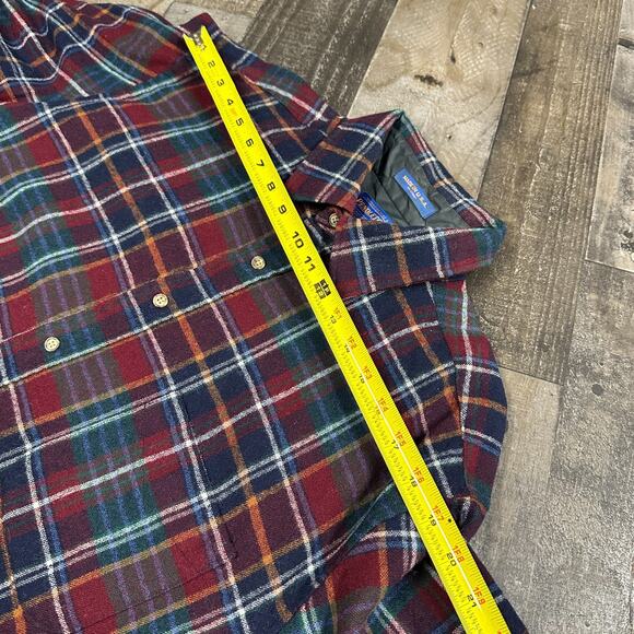 Vintage Pendleton Shirt Mens Large Flannel Wool Plaid Made in USA - Picture 4 of 13